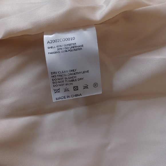 Lattelier polyester padded puffer jacket pearl white size madium - Picture 5 of 6